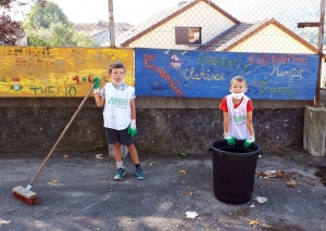 Retournac : l’école Arc-en-Ciel nettoie Mère Nature