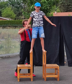 Retournac : les écoliers de Charrées-Jussac épatés par un spectacle de cirque