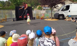 Retournac : les écoliers de Charrées-Jussac épatés par un spectacle de cirque