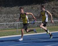 relais au 4x100 m masculin entre Mathieu Rascle à Tom Fertin