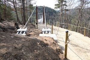 La passerelle himalayenne des gorges du Lignon devrait ouvrir pour les vacances de Pâques