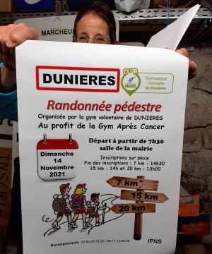 Une randonnée organisée par « Gym Volontaire de Dunières » le dimanche 14 novembre