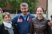 Emilie Guérin, vice-présidente, Hervé Floury, président et Sonia Atig, secrétaire.