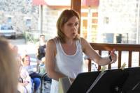 Saint-Maurice-de-Lignon : des choristes sous le kiosque à musique