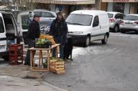 Un marché d&#039;Yssingeaux sous la neige