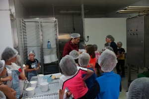 Bas-en-Basset : les écoliers de Louise-Michel fabriquent leur fromage à la ferme Chapuis