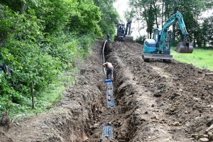 Le Monastier-sur-Gazeille : un chantier périlleux pour changer la canalisation d&#039;eau de 1930