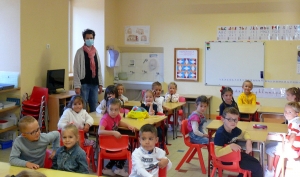 Retour en classe des écoliers de Grazac