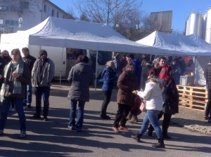 A Beauzac, le piquet de grève s&#039;est installé devant la fromagerie