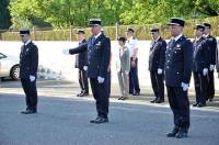 La passation de pouvoir par le colonel Alain Mailhé.