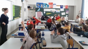 Monistrol-sur-Loire : l&#039;autrice Marion Achard à l&#039;école Lucie-Aubrac