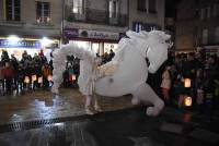 Yssingeaux : trois chevaux majesteux pour un spectacle apprécié en centre-ville