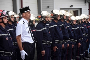 Montfaucon-en-Velay : le nouveau chef installé et des promotions chez les pompiers