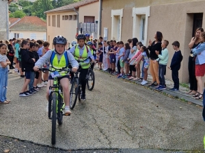 Monistrol-sur-Loire : les CM2 de Lucie-Aubrac à vélo pour les JO