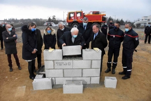 Monistrol-sur-Loire : la première pierre du centre de secours symboliquement posée