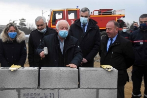 Monistrol-sur-Loire : la première pierre du centre de secours symboliquement posée