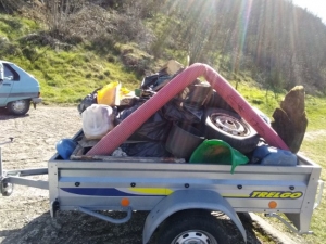 Retournac : deux remorques de déchets ramassés sur les bords de Loire