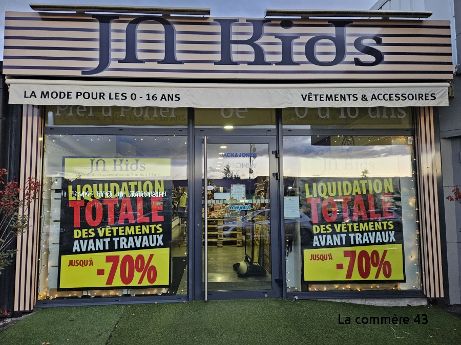 Monistrol-sur-Loire: a total liquidation at JN Kids before work and up to -70% – La Commère 43