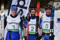 Le podium des 42 km hommes