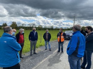 La route élargie entre Saint-Pal-de-Mons et Dunières