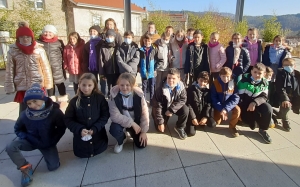 Les écoliers de Grazac au musée de Retournac