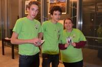 Teddy, Quentin et Chantal, trois représentants de l&#039;association des étudiants du lycée George-Sand très impliqués dans l&#039;organisation.