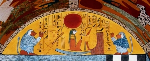 Ré dans la barque solaire (Tombe de Sen-nedjem à Deir el Medineh) Crédit DR