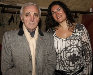 Aznavour et Joana Mendil. Crédit DR