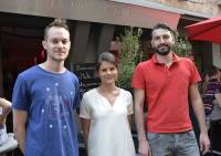 Xavier Besson, Pauline Simon, Grégory Planchat (dirigeant de Luni) portent haut les couleurs de la France.