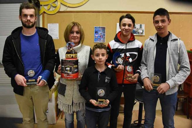 Benjamin Decroix, Carine Lelièvre, Hugo Lelièvre, Thibault Giraudon et Antoine Colombet.|||