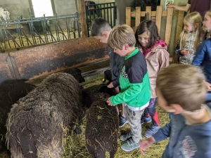 Saint-Maurice-de-Lignon : les CP-CE1 de l&#039;école publique dans une ferme pédagogique