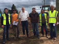 La première réunion de chantier a été organisée la semaine dernière, en présence du maire Hervé Gaillard, de l&#039;entrepreneur Xavier Sarda et des représentants du Syndicat des Eaux Loire Lignon et de l&#039;entreprise Eiffage.