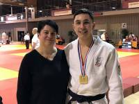 Nathalie Mialon avec Remi Boulamoy double champion de France Combat et Ne waza