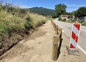 Un cheminement piéton sécurisé créé sur la D461 à Beauzac