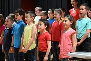 Retournac : les écoliers d&#039;Arc-en-Ciel jouent les choristes sur scène