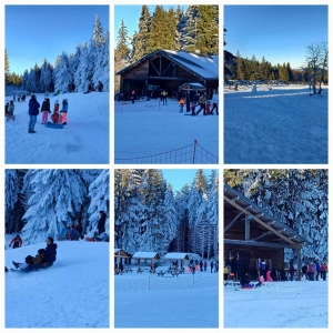 Le chalet de Raffy tout schuss avec du soleil et de la neige