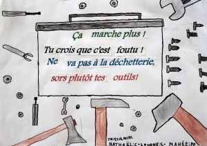 Montfaucon-en-Velay : les écoliers d&#039;Abel-Grimmer nous interpellent avec des affiches