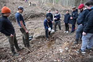 Yssingeaux : des collégiens de Jean-Monnet participent au reboisement d&#039;une forêt