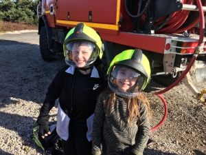 Les écoliers des Villettes en visite à la caserne des pompiers