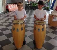 Yssingeaux : un atelier percussions à l&#039;école Jean-de-la-Fontaine