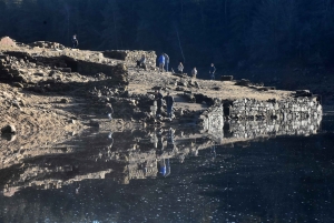 Lapte : les ruines de Piboulet, une attraction sortie des eaux au barrage de Lavalette