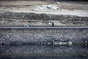 Lapte : les ruines de Piboulet, une attraction sortie des eaux au barrage de Lavalette