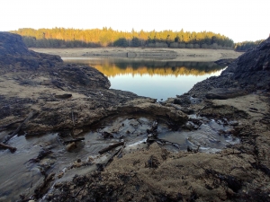 Lapte : les ruines de Piboulet, une attraction sortie des eaux au barrage de Lavalette