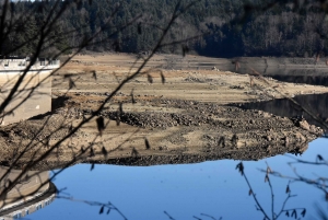 Lapte : les ruines de Piboulet, une attraction sortie des eaux au barrage de Lavalette