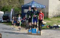 VCV 13 le podium cadets avec Théo Massaloux (VC du Velay), Thibault Massaloux (VCV) et Guillaume Cole (VC Bessse)