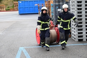 Saint-Romain-Lachalm : un exercice collectif pour les pompiers chez Leygatech