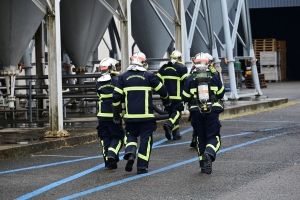 Saint-Romain-Lachalm : un exercice collectif pour les pompiers chez Leygatech