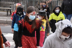 Riotord : des enfants doublement masqués pour Mardi-Gras