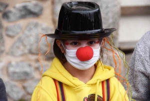 Riotord : des enfants doublement masqués pour Mardi-Gras