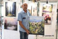 Claude Dormenil de Mézères reçoit le deuxième prix pour sa toile représentant Rochebaron.